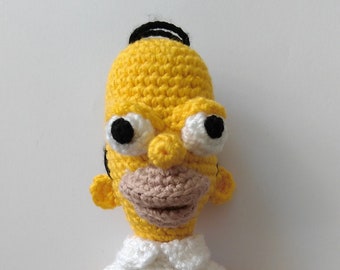 Homer Simpson Crochet Amigurumi Doll-----2 pieces  Ready to Ship---FREE SHIPPING INTERNATIONAL