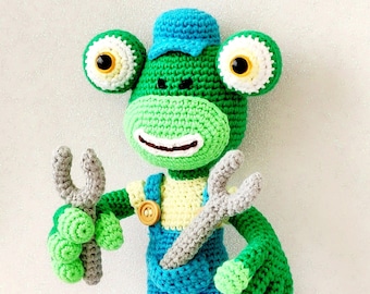 Peluche au crochet inspirée du garage de Gecko / Amigurumi / Mécanicien / Version minuscule