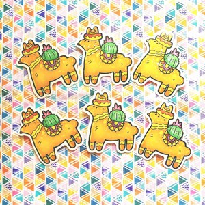 Fiesta lama-vinyl holografische sticker-(sterren)