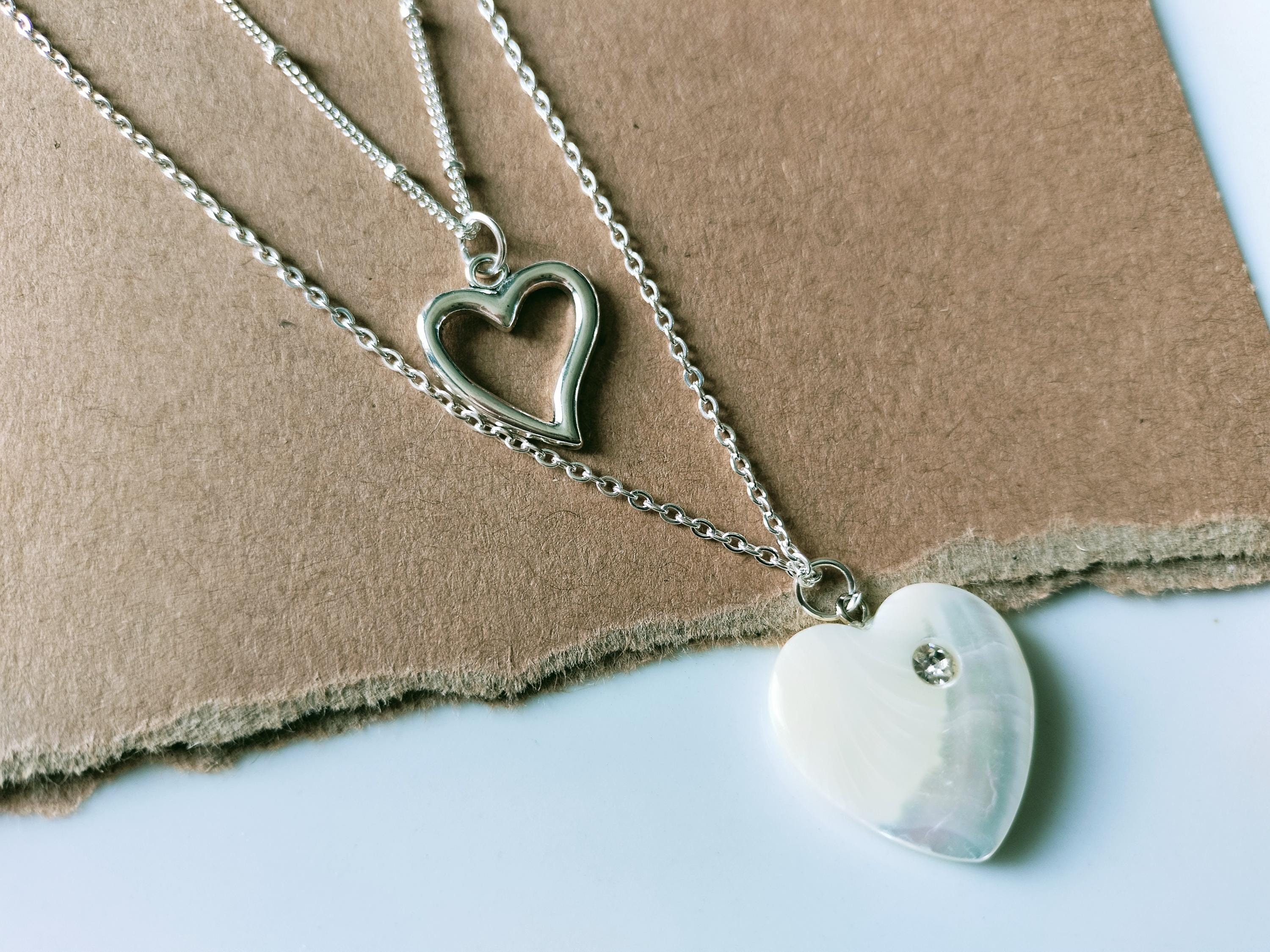 Set of 2 Necklaces Hearts - Etsy