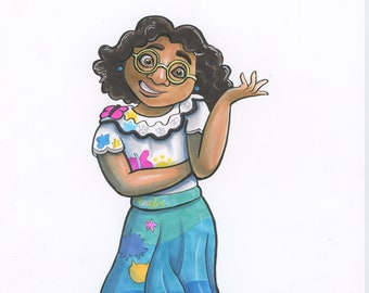 Mirabel Madrigal Encanto Character Art, Hand Drawn Disney Fan Art by Daniel Grissom