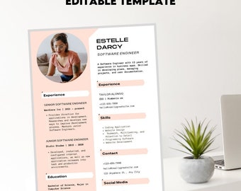CV PROFESSIONNEL, CV D’INGÉNIEUR, Modèle de CV d’ingénieur logiciel numérique, CV exécutif téléchargeable pour les ingénieurs