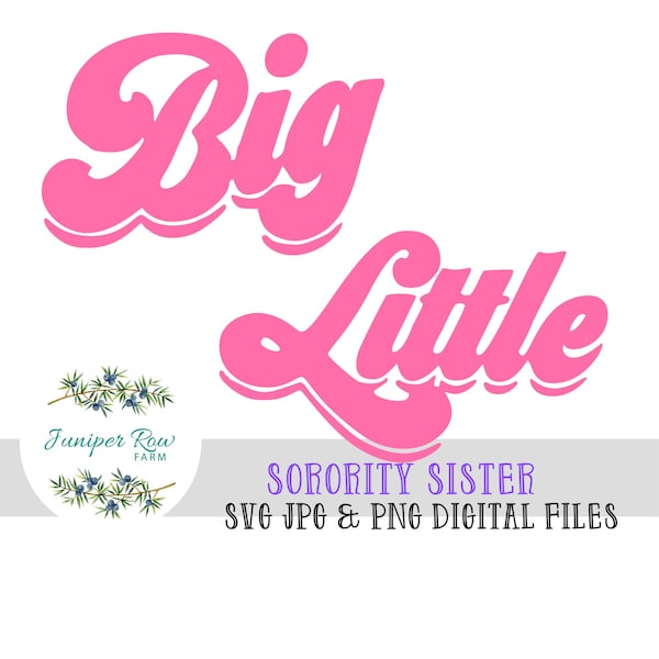 Big Little Sorority Sister Digital File, Sorority Family svg, sorority family shirts, big little reveal gifts, cricut silhouette projects