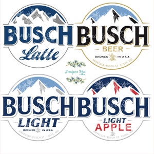 Beer Logo Busch SVG Digital File, Light, Beer, Apple, Busch Latte, Cricut, SIlhouette