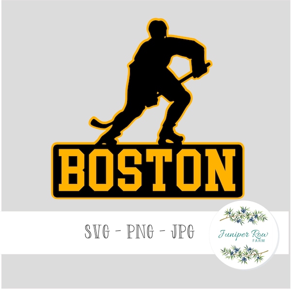 Boston Hockey Digital File, svg, png, jpg, Cricut, Silhouette, Hockey Shirt, Bruins Hockey