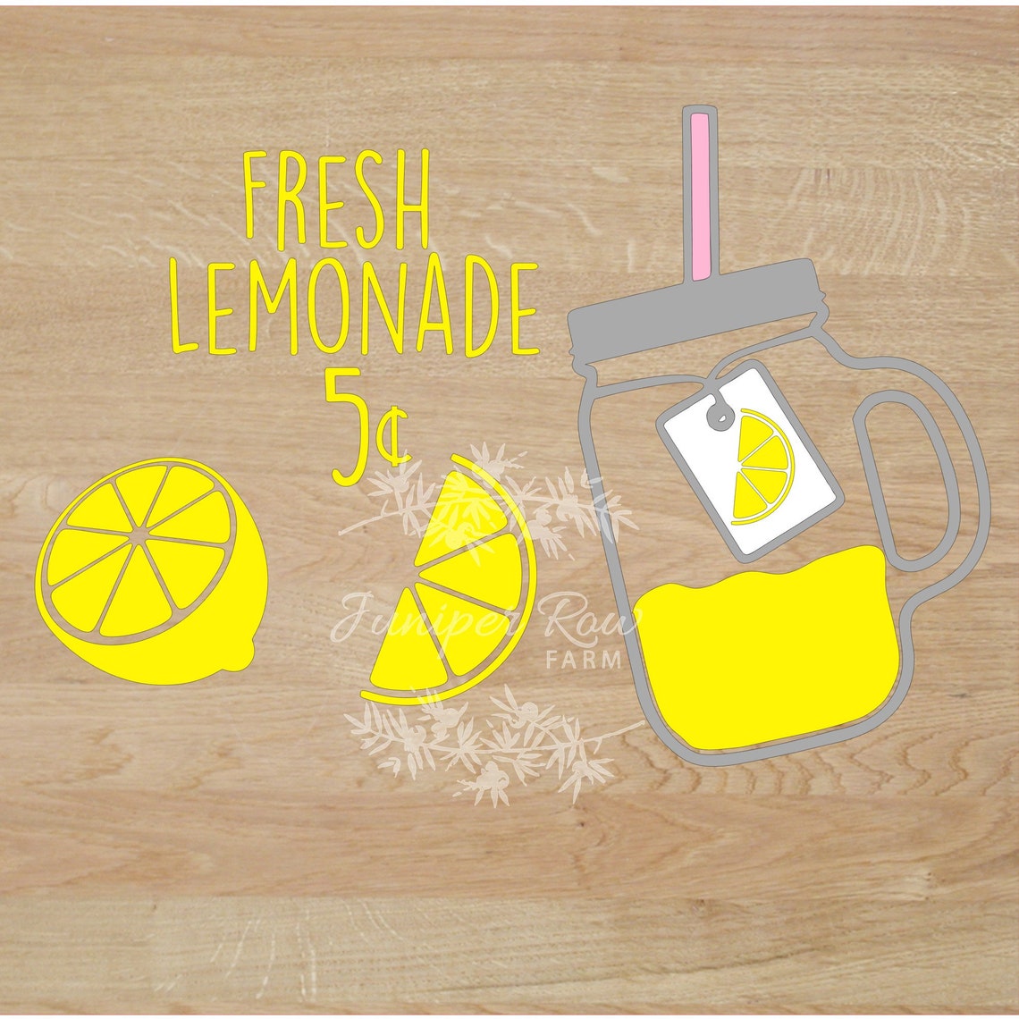 Fresh Lemonade Mason Jar Drink Lemon SVG Bundle Summer Svg Etsy