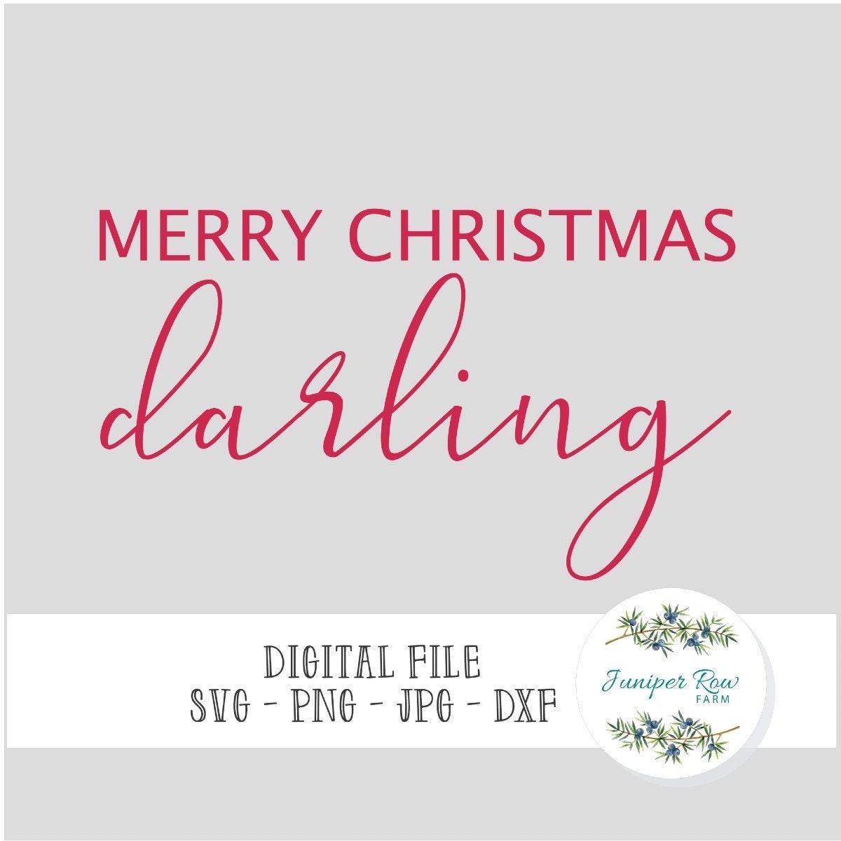 Merry Christmas Darling Digital File Svg Png Jpg Cricut - Etsy