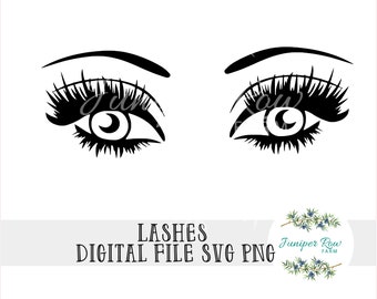 Beauty Eyelashes Digital svg png, makeup eyes cut file, cricut, silhouette