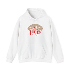 Ohio Football Unisex Hoodie, Cozy Sportswear, Perfect for Game Day, Gift for Football Fans, State, Columbus, Buckeye
