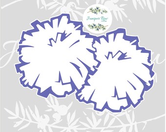 Cheer Pom Pom Digital File, svg, cricut, animadora, animadora mamá