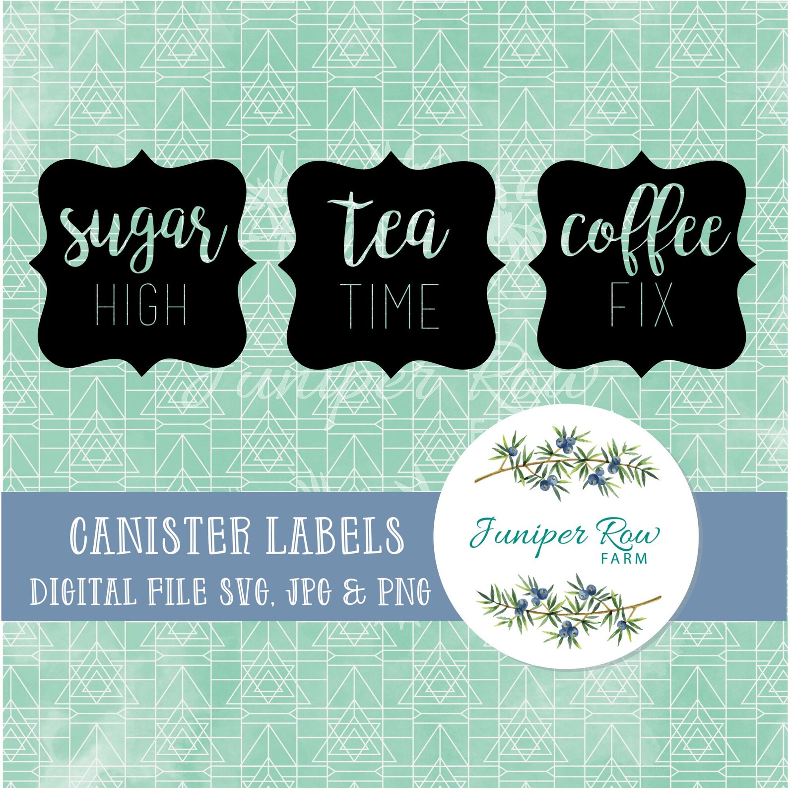 Canister Chalkboard Labels Digital File Cut File Printable Etsy