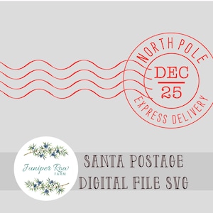 North Pole Mail Express Digital File, Santa Mail, Dear Santa Letter, Santa Sack
