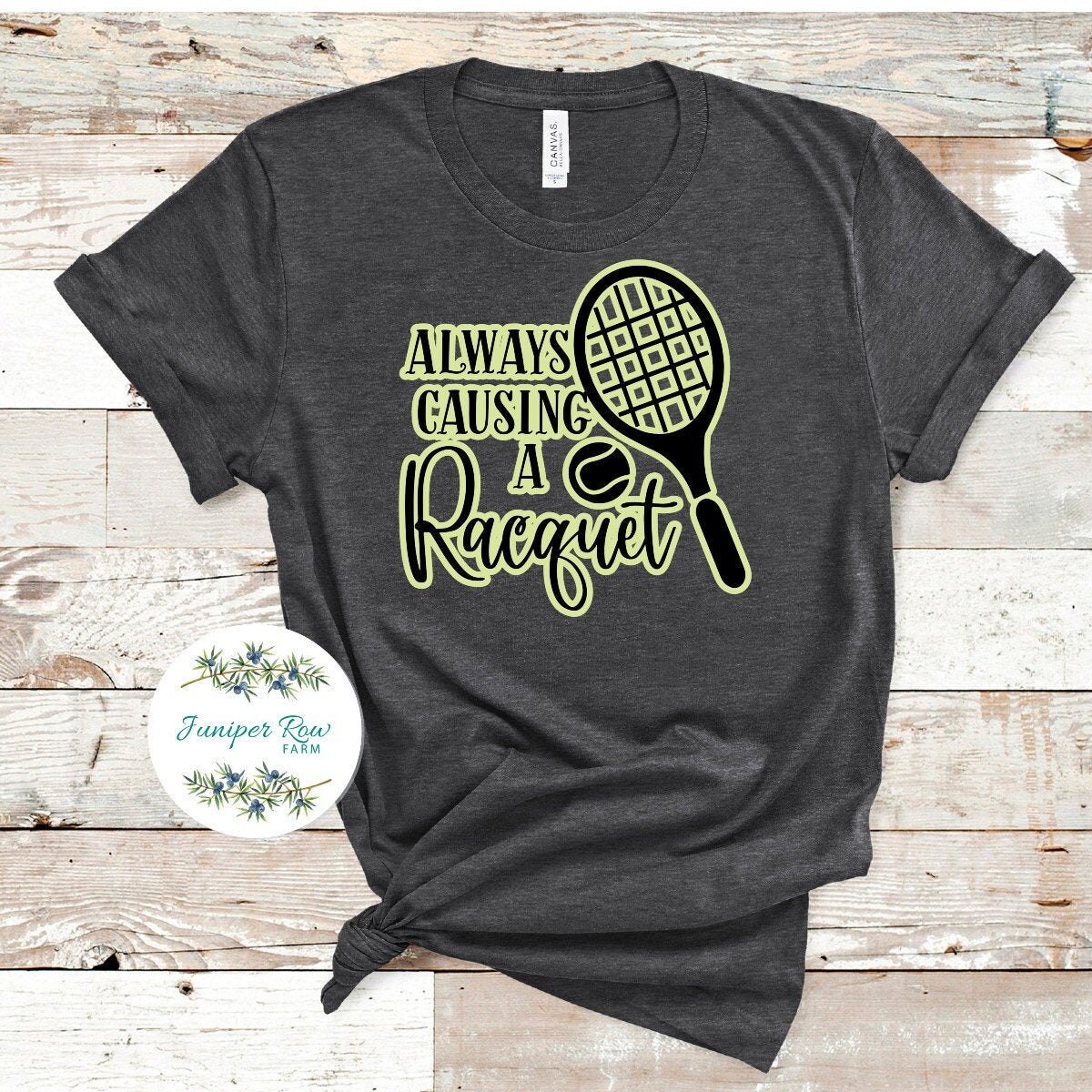 Causing a Racquet Tennis Digital File Svg Png Jpg Cricut | Etsy