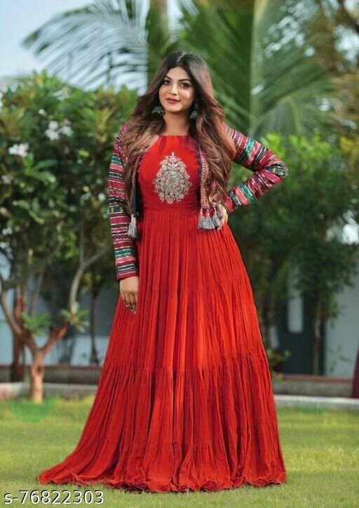 long anarkali with jacket