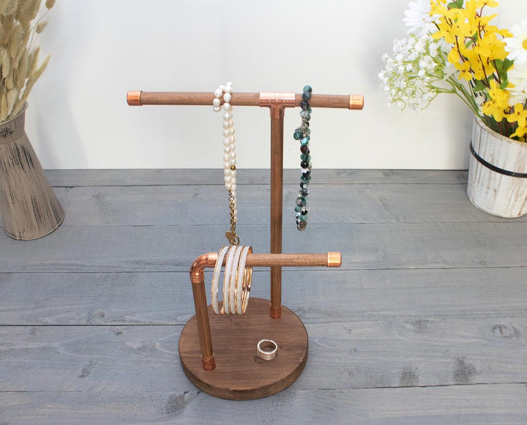 Jewelry Organizer / Wood Bracelet Rack / Watch Stand / Wooden Jewelry ...