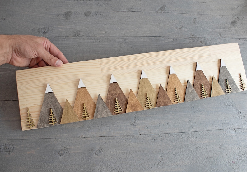 Wood Mountain Sign Wooden Forest Sign Wood Nature Sign Etsy