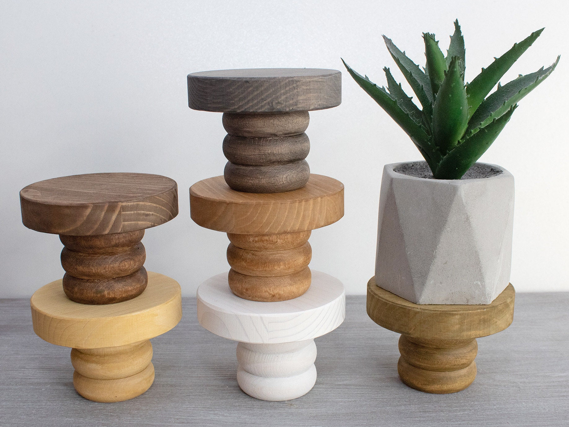 Mini Riser for Tiered Tray / Round Wood Stand / Tiered Tray Riser ...