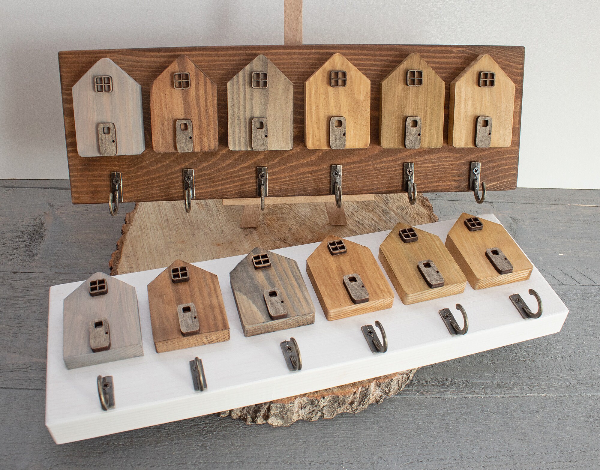 Wood Key Holder House Key Rack Wall Key Holder Key - Etsy