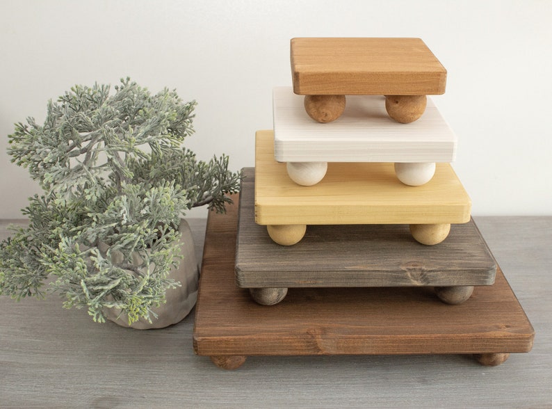 Handmade Wood Riser: Rustic Farmhouse Decor Stand - Etsy