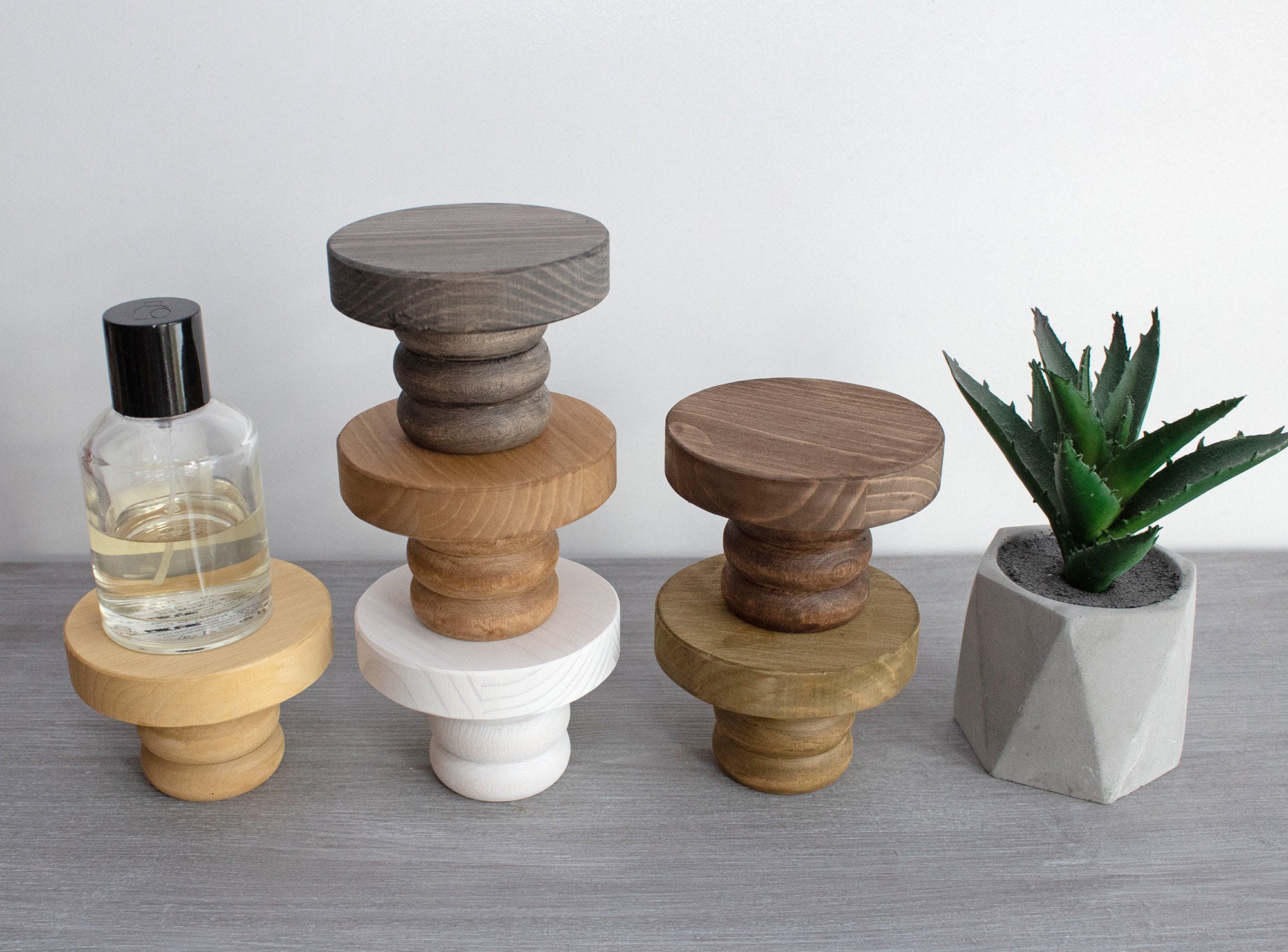 Mini Riser for Tiered Tray / Round Wood Stand / Tiered Tray Riser ...