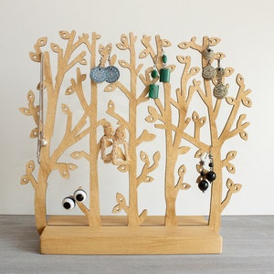 Wooden Jewelry Tree Organizer / Earring Holder / Wooden Jewelry Storage / Gift for any woman / Jewelry Stand