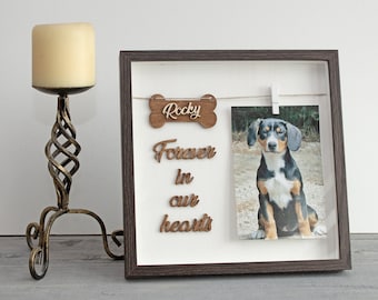 Personalized Pet Memorial Frame, Hand Painted Wooden Loss of Pet Gift