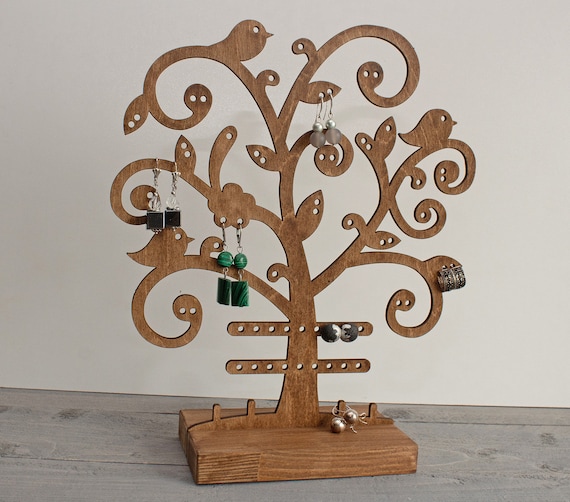 Wooden jewelry holder deals