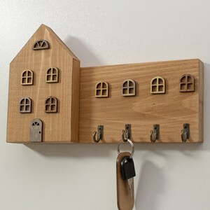 House Key Rack Solid Wood House Key Holder – Rustic Farmhouse Decor - Etsy