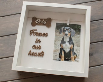 Personalized Pet Memorial Frame, Hand Painted Wooden Dog/Cat Loss Gift