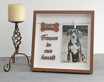 Personalized Pet Memorial Frame, Handcrafted Dog Loss Gift