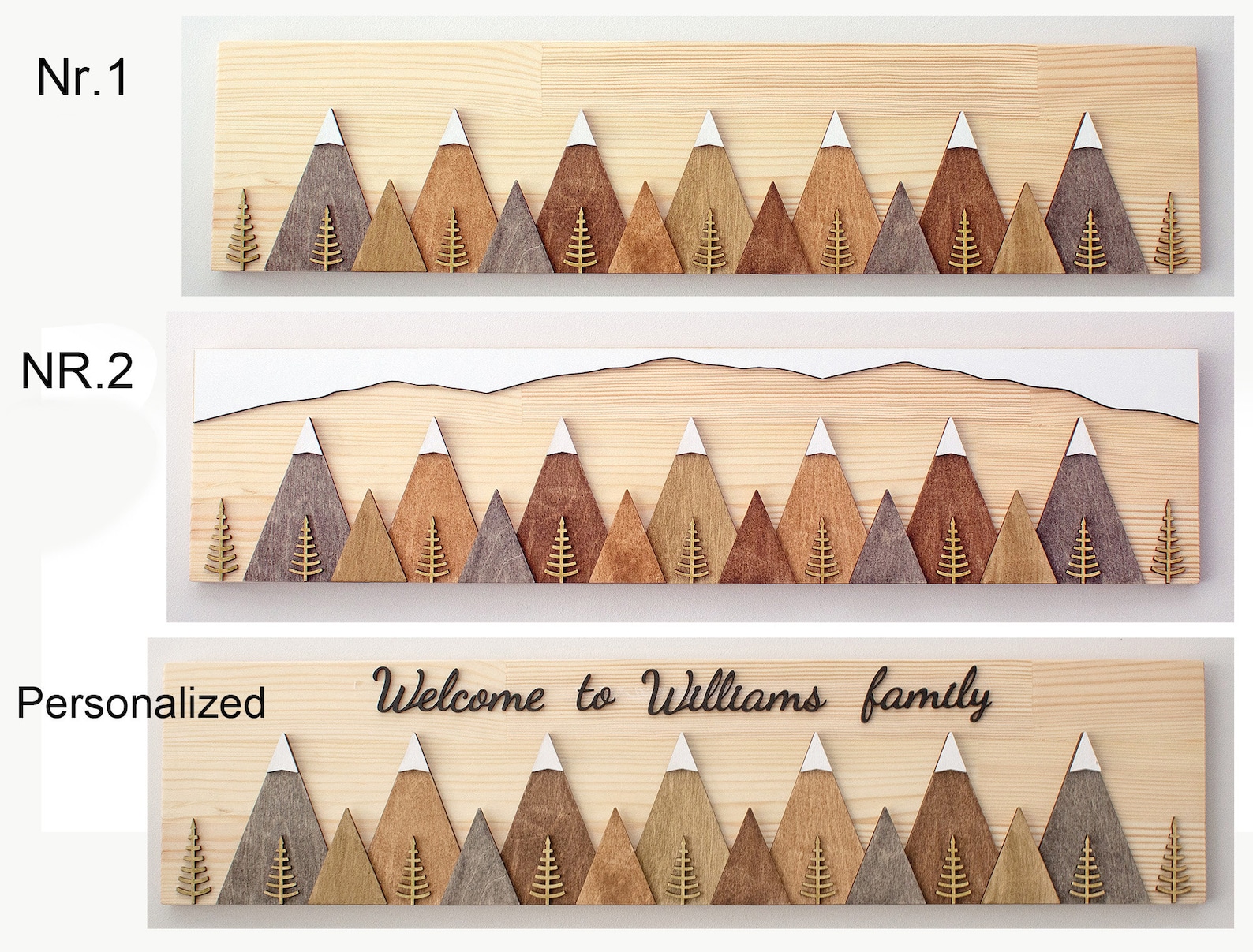 Wood Mountain Sign Wooden Forest Sign Wood Nature Sign Etsy