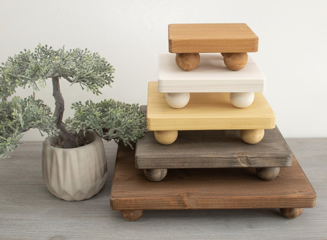 Handmade Wood Riser: Rustic Farmhouse Decor Stand - Etsy