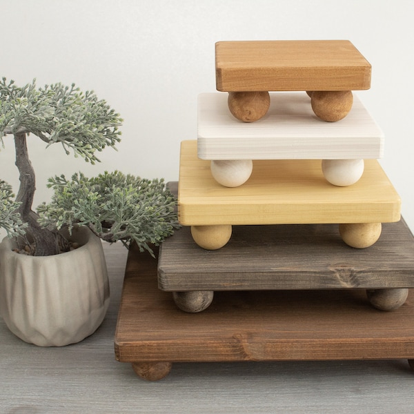 Wooden Risers/ Wood Try / Wooden Stand  / Tiered Tray Riser / Farmhouse Riser / Mug Riser / Rustic Stand /