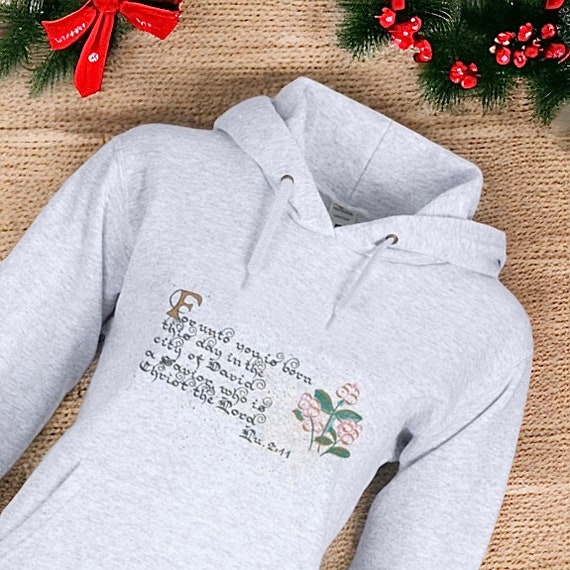 Christian Ladies Winter Hoodie With John 2 11 Scripture Soft Cotton Blend Cosy and Stylish Christmas Gift for Warmth Faith Etsy UK