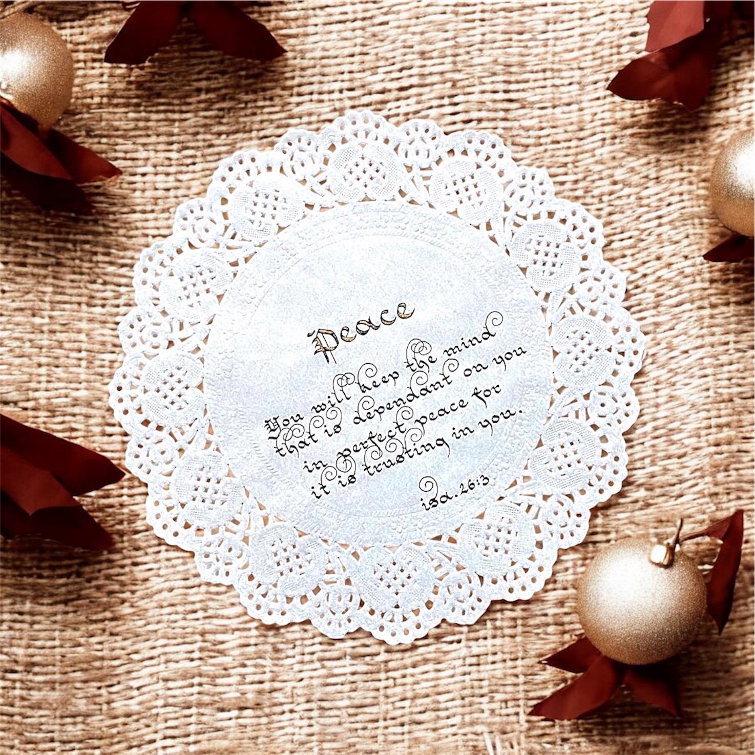 Custom Vintage Calligraphy Doilies – Elegant Place Mats and Keepsakes for Special Events Personalise Text & Design for Unique Charm