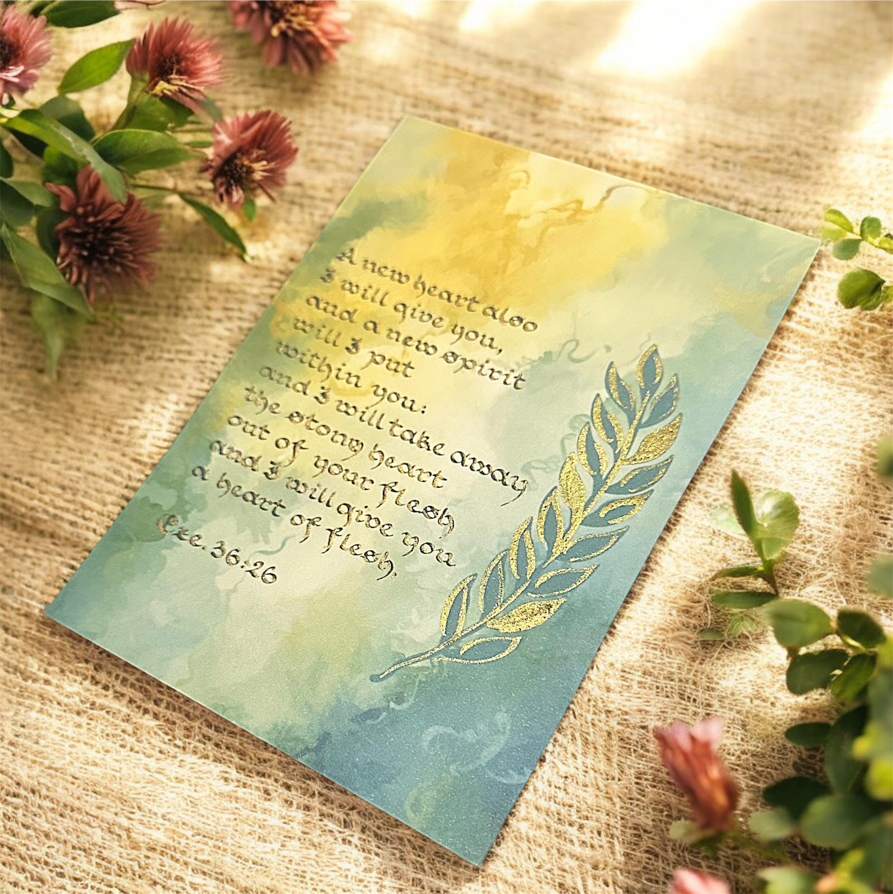 Limited Edition Ezek. 36:26 Calligraphy Art Print – Hand-finished A4 ...