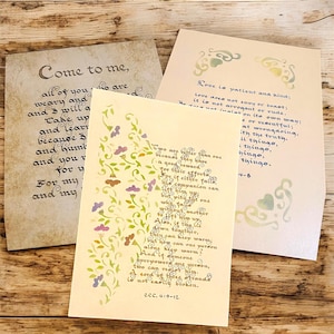 Bespoke Calligraphy Custom Hand-Lettered Art for Poems, Prayers, Recipes etc  – Personalised Touch for Gifts and Elegant Home Décor