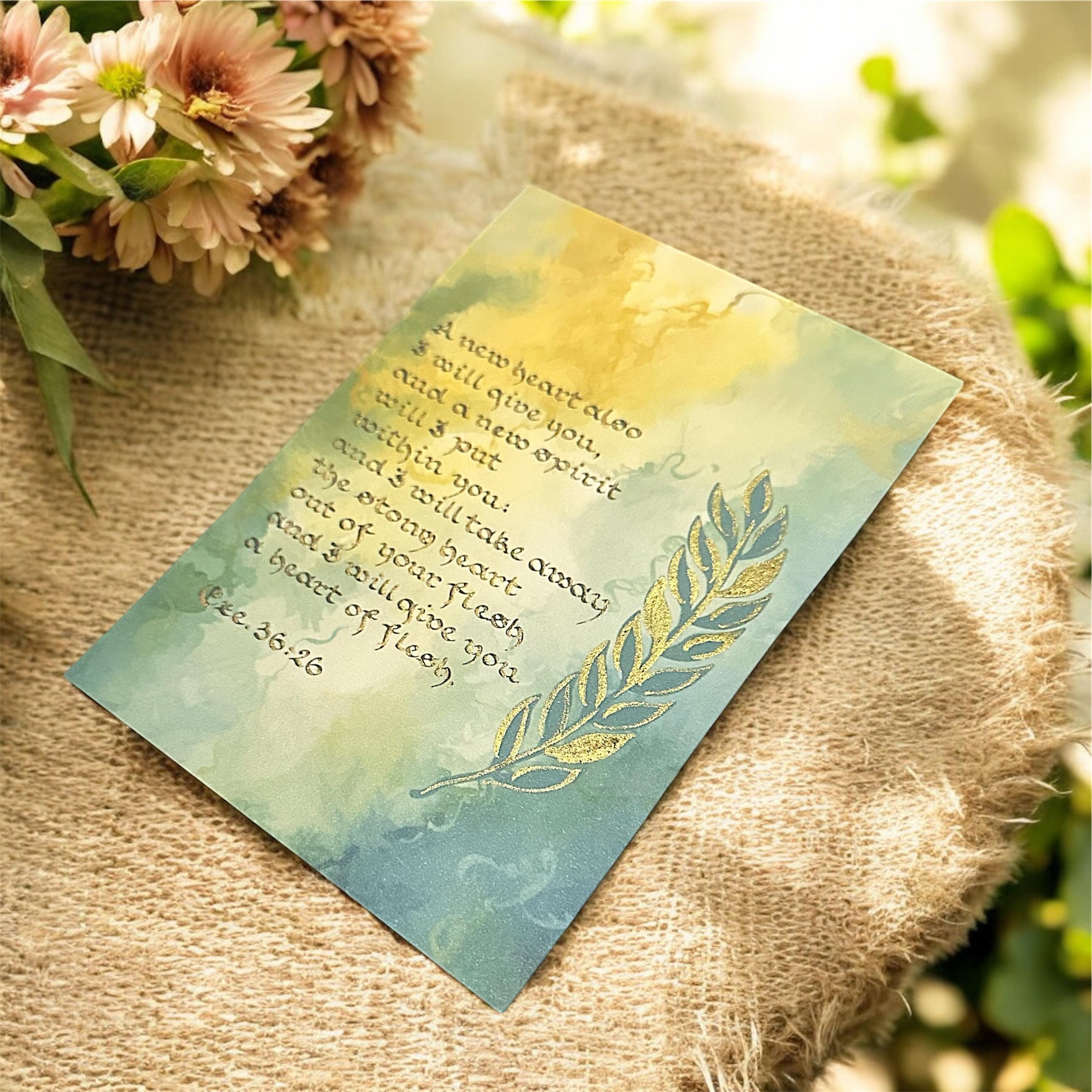 Limited Edition Ezek. 36:26 Calligraphy Art Print – Hand-finished A4 ...