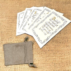 Quaderni con scrittura calligrafica rifiniti a mano in custodia di iuta - Elegante regalo di Pasqua con versi biblici stimolanti con dettagli dorati