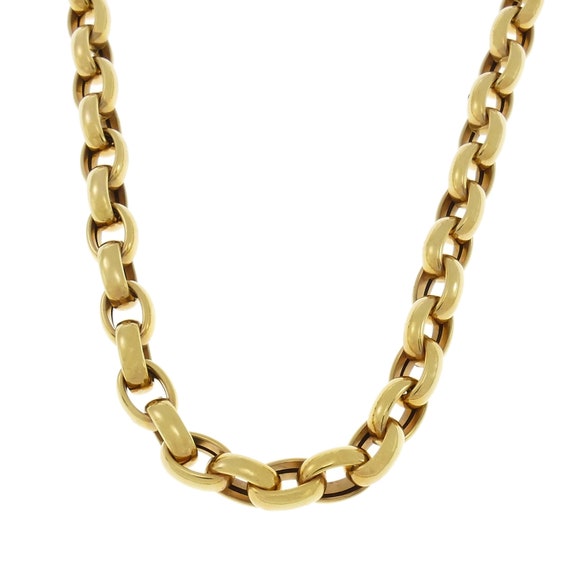 Men's Anchor Link Chain 14K Yellow Gold Length 50 Cm Etsy