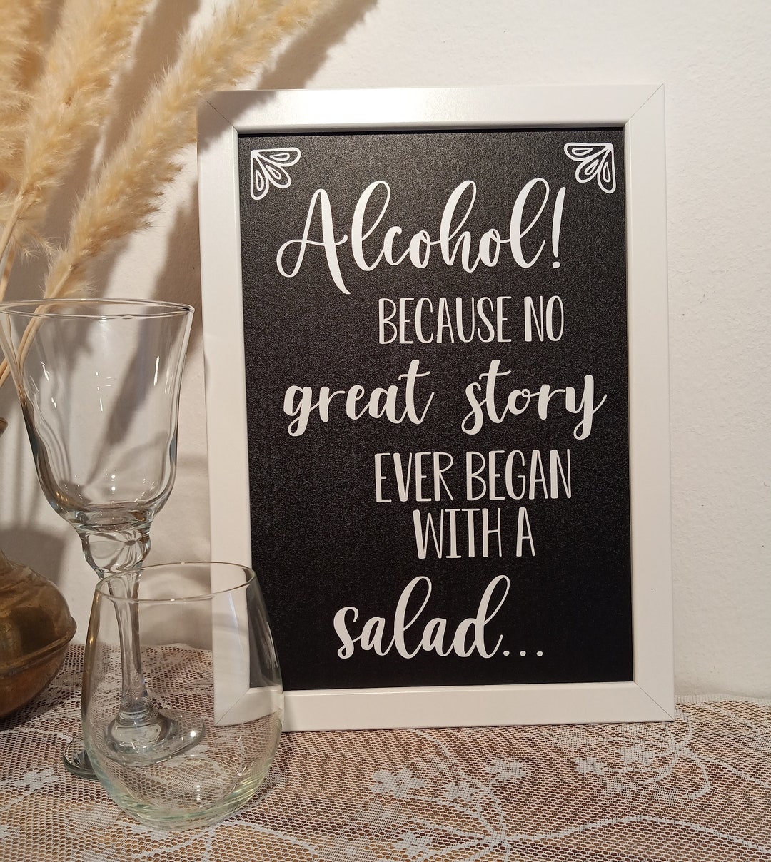 Bilderrahmen Hochzeit Alkohol Bar Spruch Hingucker Bar Etsy.de