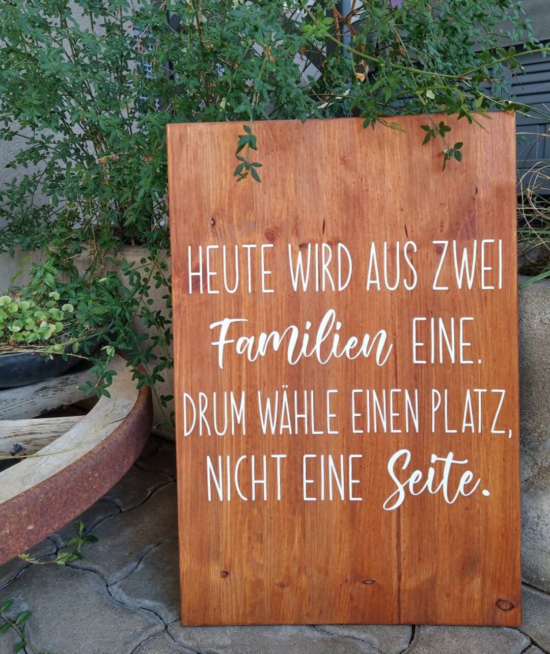 Heute wird aus zwei Familien eine drum wähle einen Platz Etsy.de