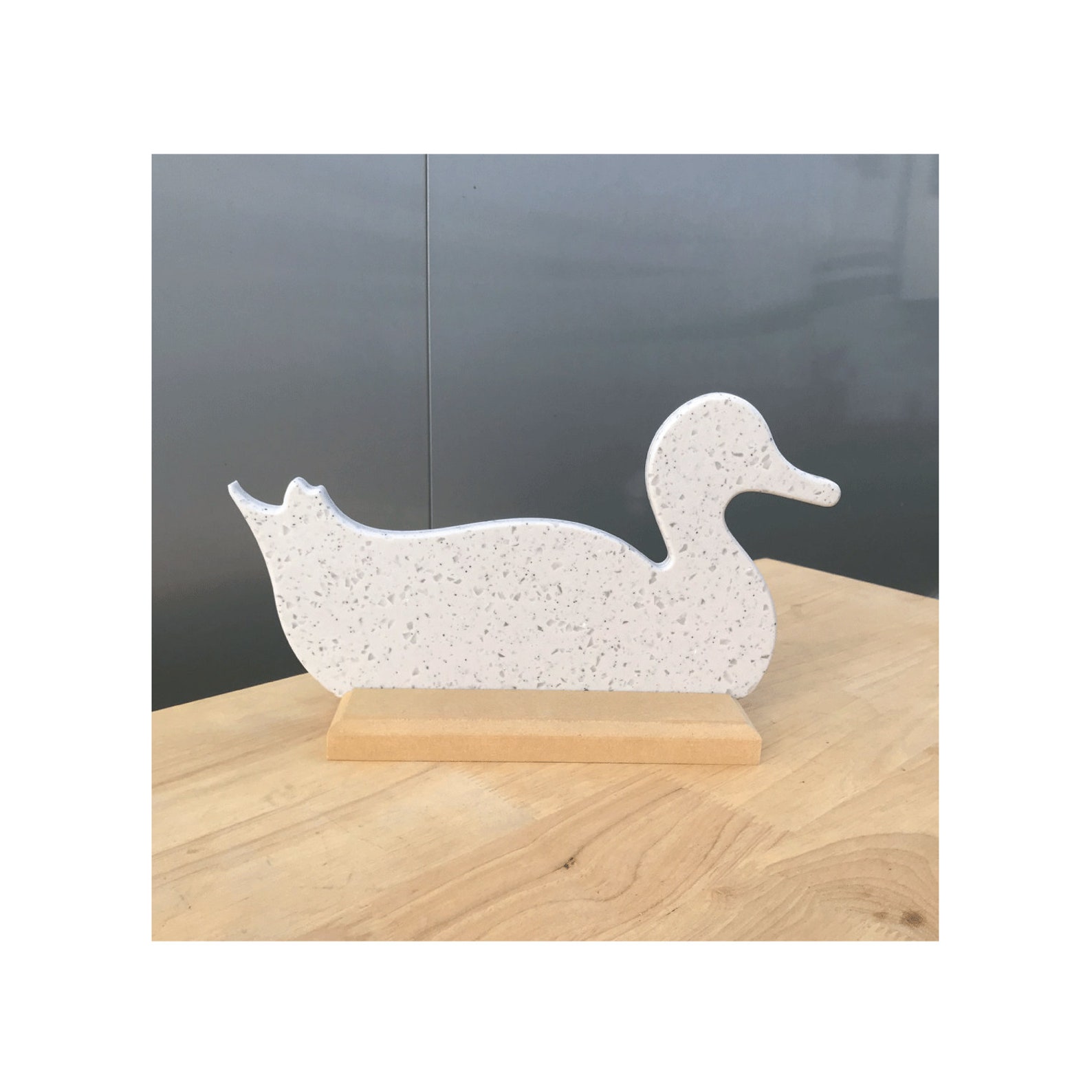 MALLARD cutting board and Decoration - Tan with Specks, Medium 11.5 x 6.25 inches