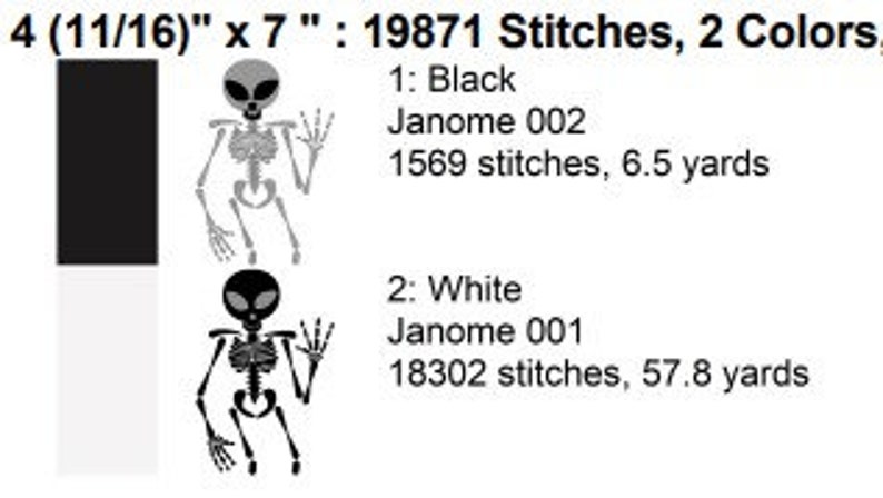 Alien Skeleton With Uber Spaceship Embroidery Machine Design Digital ...