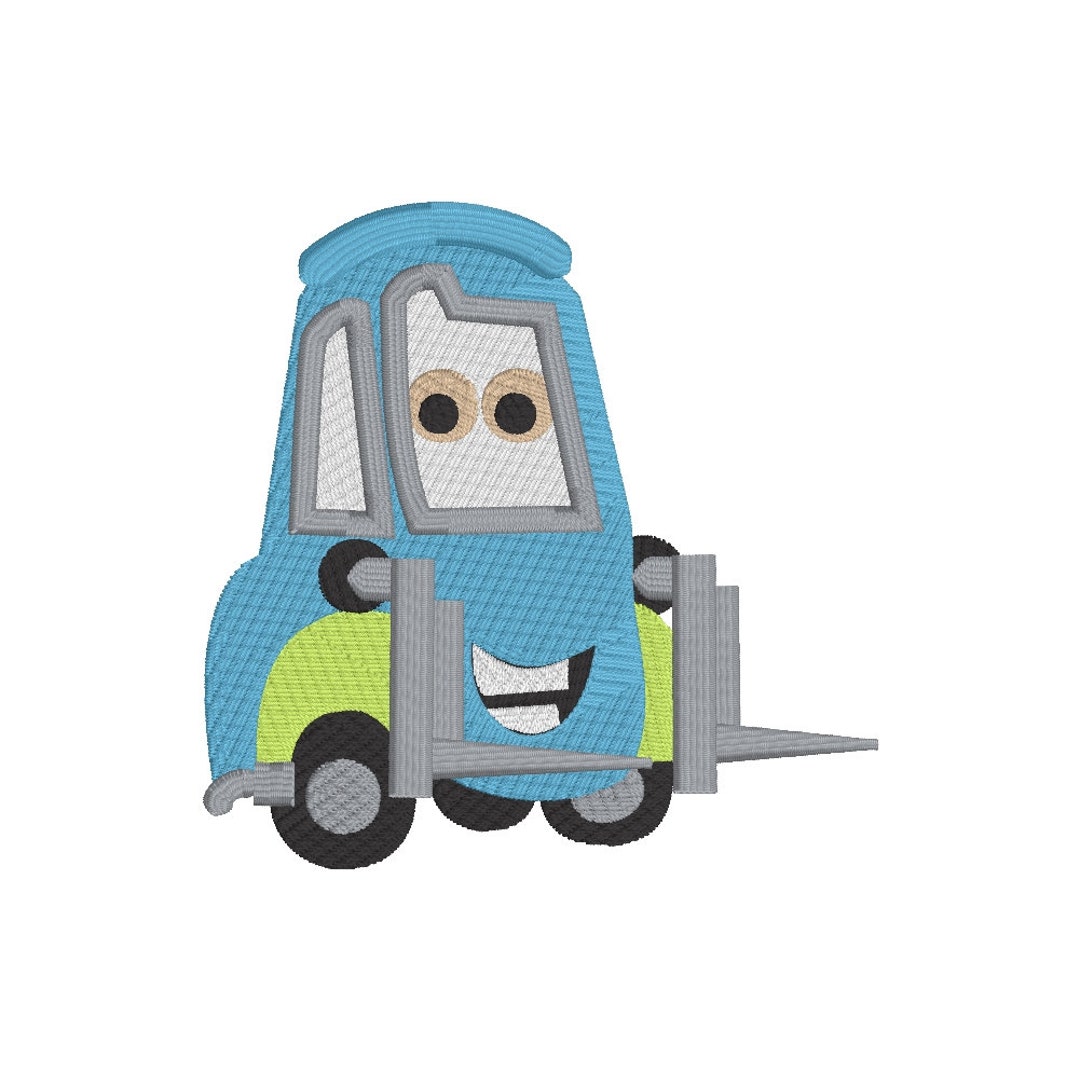 Pit Stop Guido From the Cars Movie Embroidery Machine Digital Design