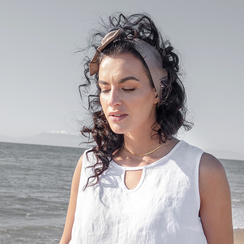 White Linen Tank Top for Womens Top Handmade 100 Linen Etsy