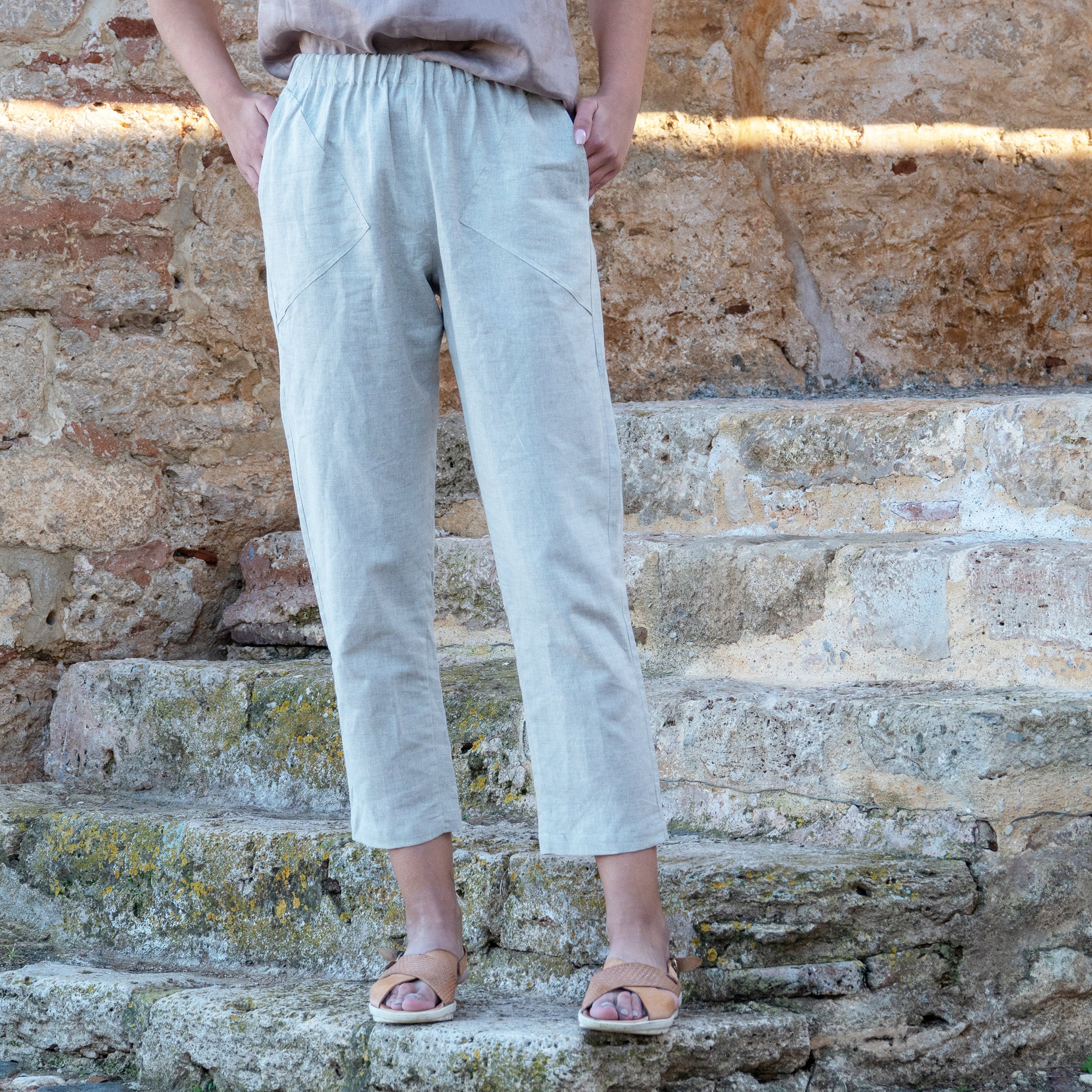 Linen Pants Natural Color Loose Linen Unisex Pants Women - Etsy