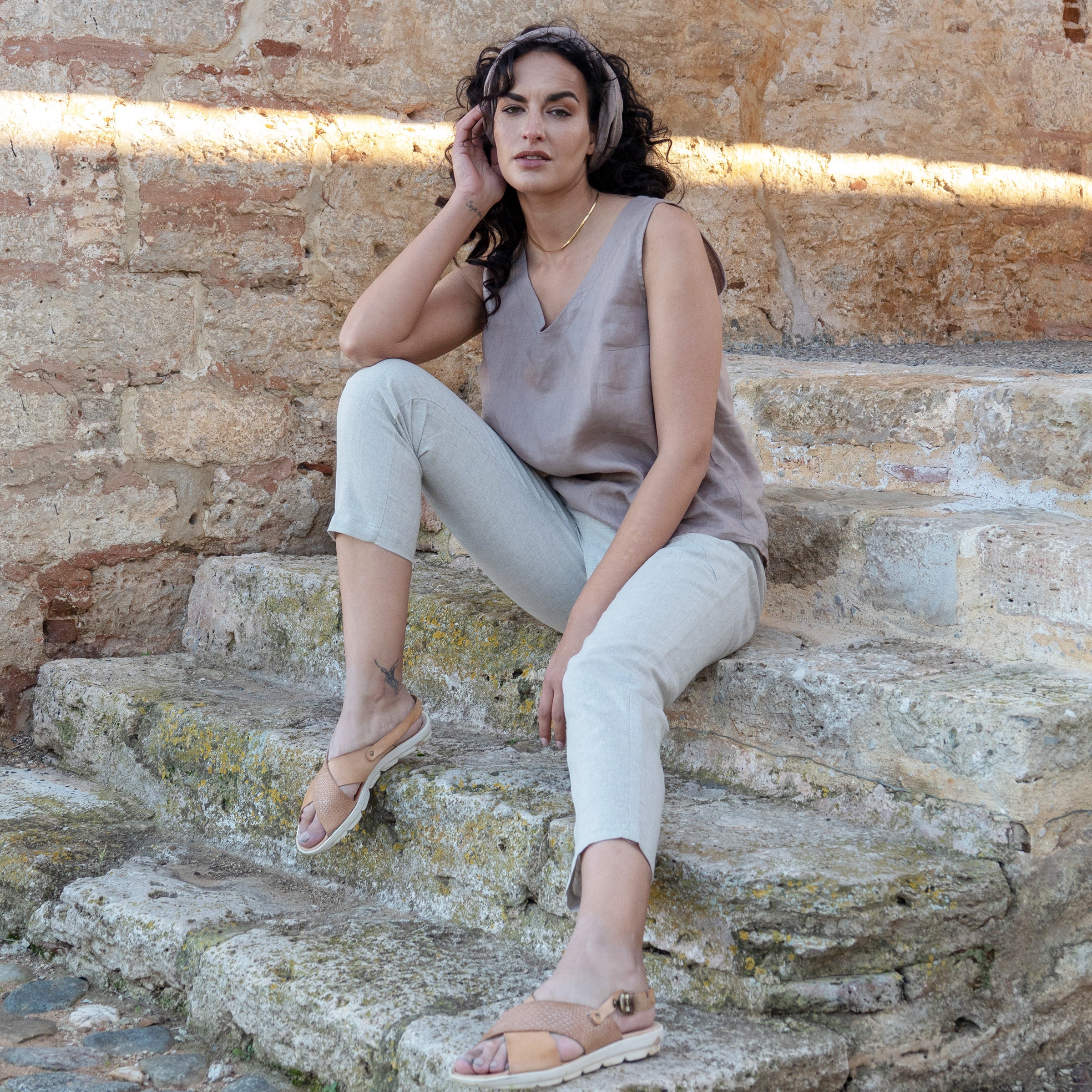 Linen Pants Natural Color Loose Linen Unisex Pants Women - Etsy