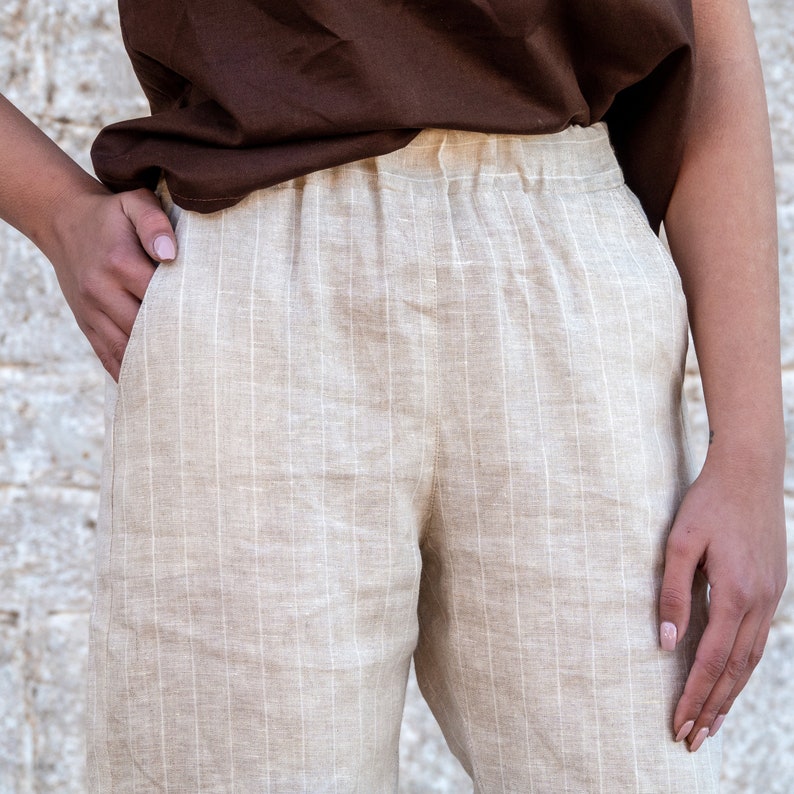Loose Linen Unisex Pants Women Linen Trousers Linen Clothing Unisex Womens Linen Trusers Natural Pants Ivory Linen Pants For Womens