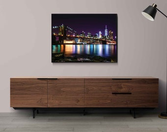 Printable Brooklyn Bridge, Wall Art, Home Decor, Large Digital Download, Instant Download, Wall Print, Wall Decor, Canvas, Poster